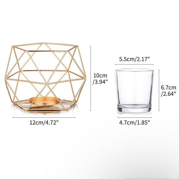 Geometric Tea light Candle Holder - Picture 3 of 4